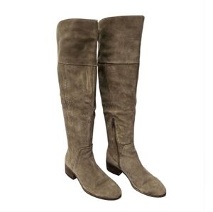 Vince Camuto Kochelda Suede Over The Knee Boots in Tan